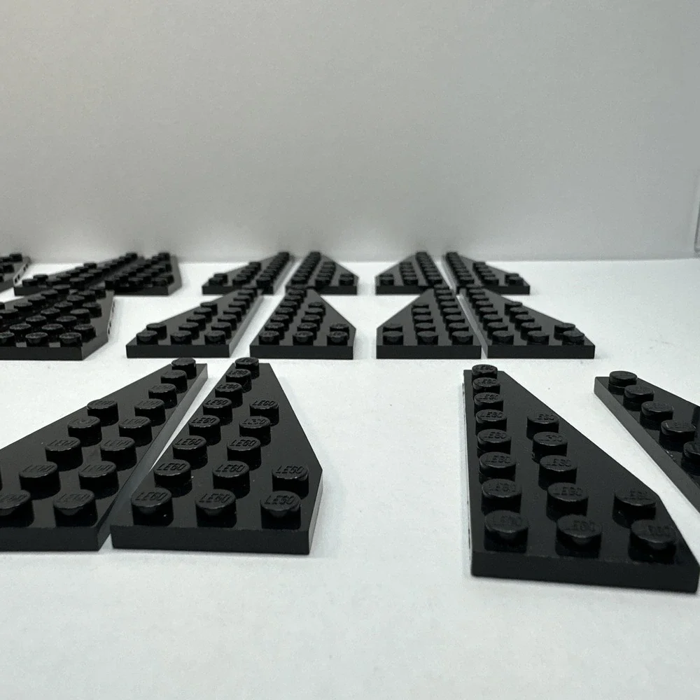 LEGO Parts - Black Wedge, Plate 8 x 3 Pentagonal Left & Right 50305‎ 50304 Lot
